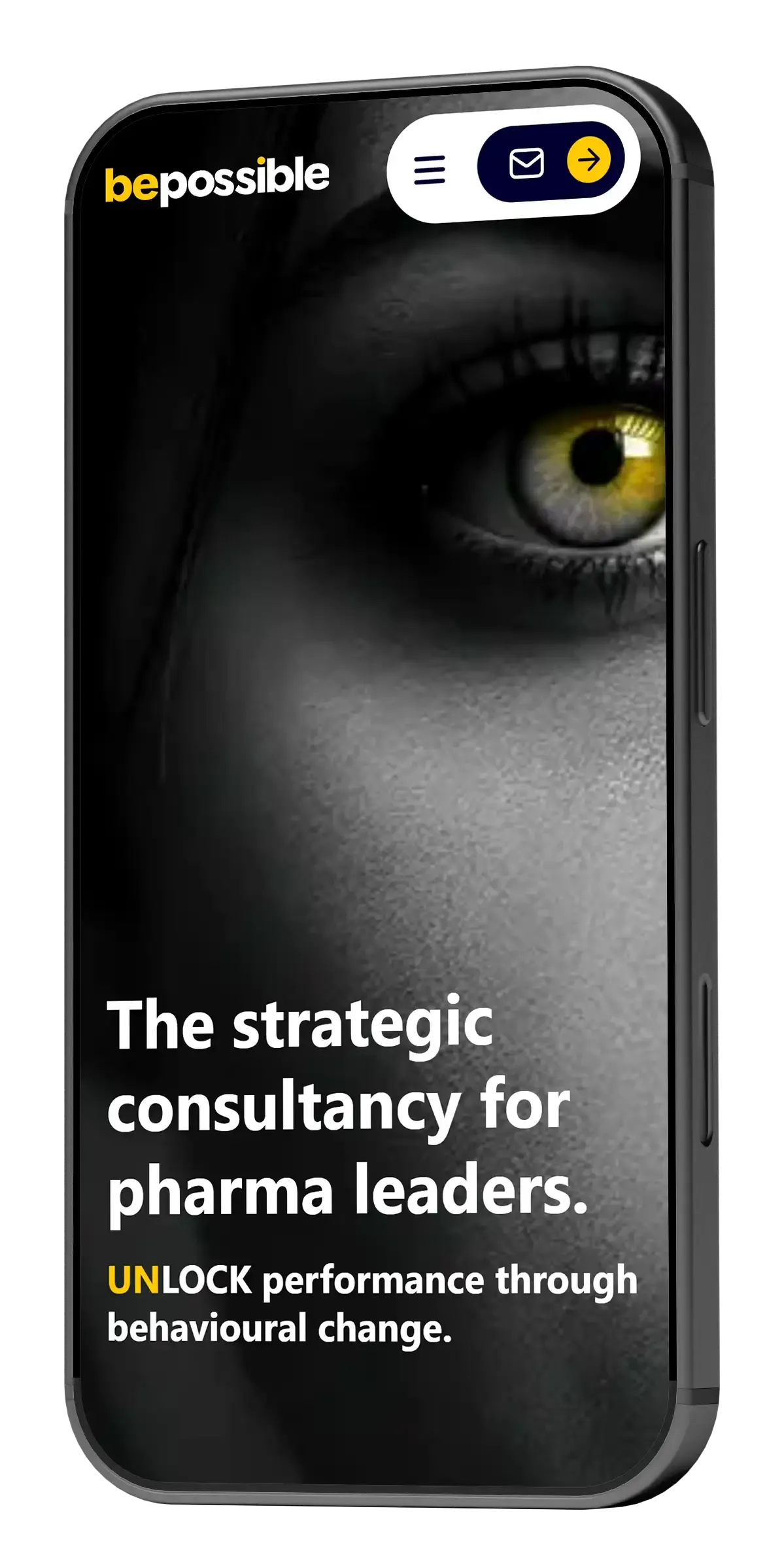 Be Possible website phone mockup